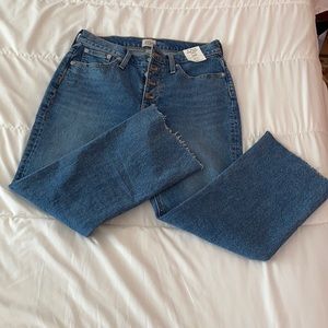 JCrew denim Billie demi boot crop 28P